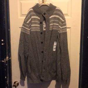 Old navy Grey Cardigan w/ White Accents